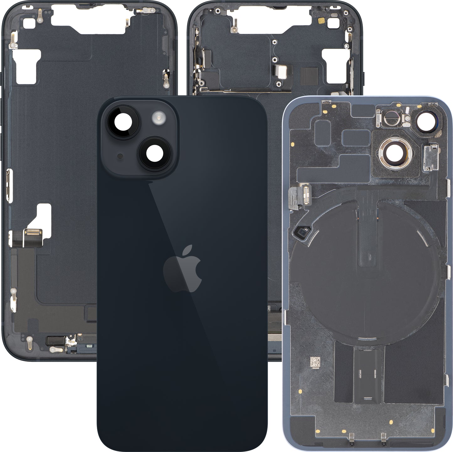 Πίσω Κάλυμμα Μπαταρίας Apple iPhone 14, Με Μεσαίο Πλαίσιο, Πλήρη Ανταλλακτικά, Μαύρο (Midnight), Ανταλλαγή