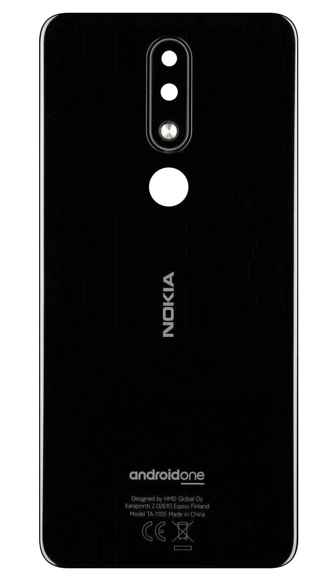 Πίσω Κάλυμμα Μπαταρίας Nokia 5.1 Plus, Μαύρο, Ανταλλαγή