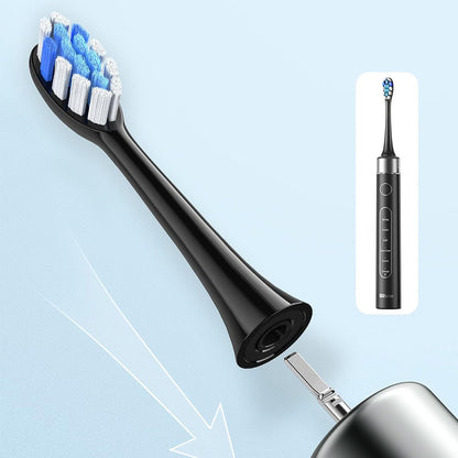 GCS2 Replacement Head for Bitvae S2 Electric Toothbrush, Set of 4, Black