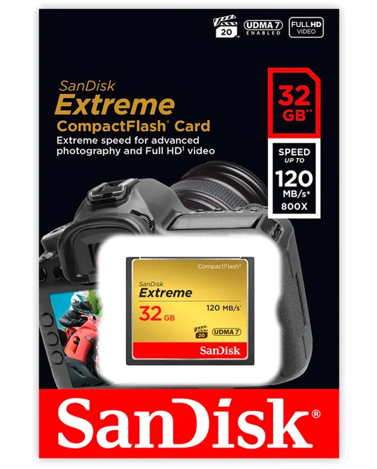 Κάρτα Μνήμης CompactFlash SanDisk Extreme, 32Gb, UDMA 7 SDCFXSB-032G-G46