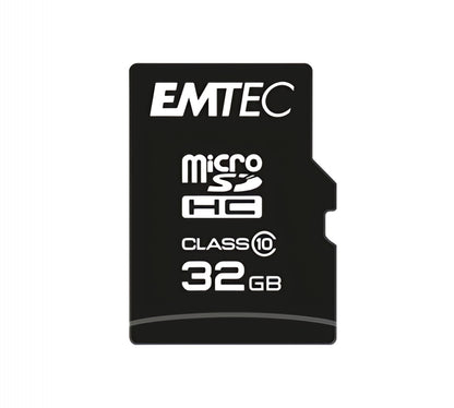 Κάρτα Μνήμης microSDHC Emtec C10 Classic, 32Gb, Κλάση 10, Με Αναγνώστη Κάρτας και Προσαρμογέα ECMSDM32GHC10CGRA2