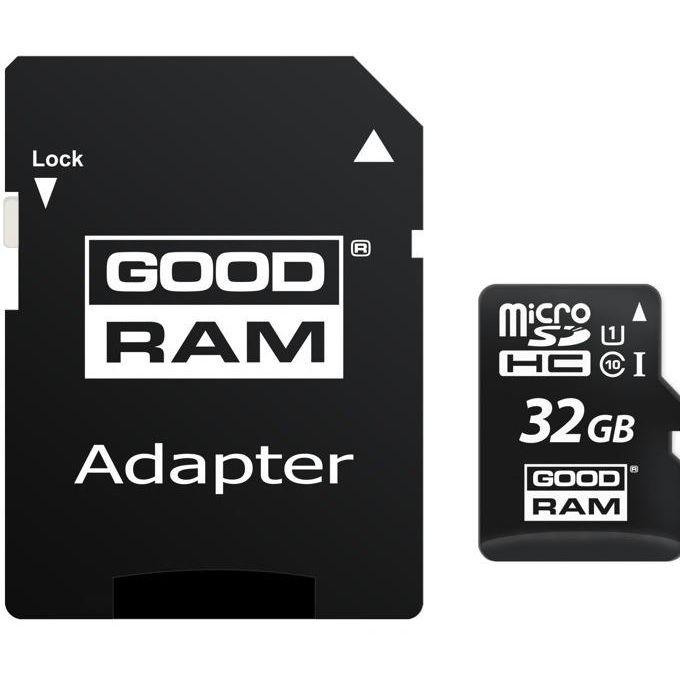 Κάρτα Μνήμης microSDHC GoodRam, 32Gb, Κατηγορία 10 / UHS-1 U1, Με Αντάπτορα