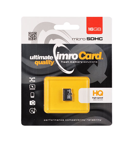 Κάρτα Μνήμης microSDHC Imro, 16Gb, Κατηγορία 10 / UHS-1 U1