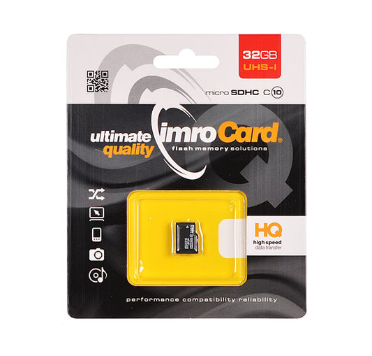 Κάρτα Μνήμης microSDHC Imro, 32Gb, Κατηγορία 10 / UHS-1 U1