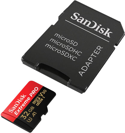 Κάρτα Μνήμης microSDHC SanDisk Extreme Pro, 32Gb, Κλάση 10 / UHS-1 U3, Με Προσαρμογέα SDSQXCG-032G-GN6MA