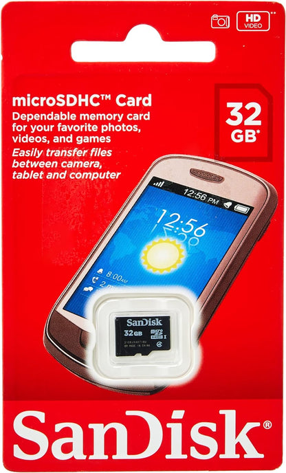 Κάρτα μνήμης SanDisk microSDHC, 32Gb, Class 4 SDSDQM-032G-B35 