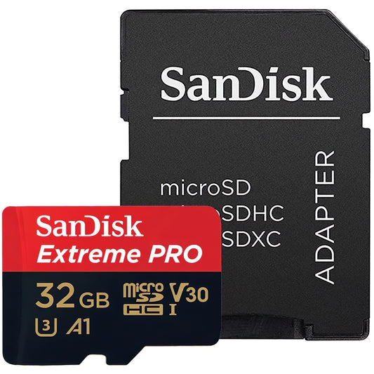 Κάρτα Μνήμης microSDHC SanDisk Extreme Pro, 32Gb, Κλάση 10 / UHS-1 U3, Με Προσαρμογέα SDSQXCG-032G-GN6MA