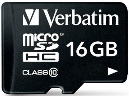 Verbatim microSDHC Memory Card, 16Gb, Class 10 / UHS-1 U1, With Adapter