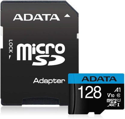 Κάρτα Μνήμης microSDXC Adata Premier, 128Gb, Κατηγορία 10 / UHS-1 U1, Με Αντάπτορα AUSDX128GUICL10A1-RA1