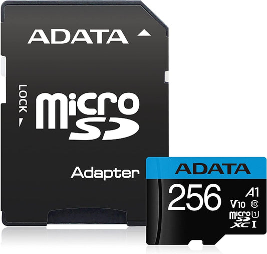 Κάρτα Μνήμης microSDXC Adata Premier, 256Gb, Κατηγορία 10 / UHS-1 U1, Με Αντάπτορα AUSDX256GUICL10A1-RA1