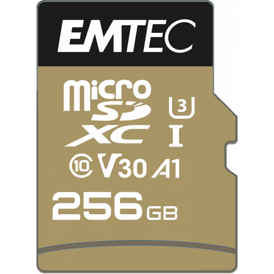 Κάρτα Μνήμης microSDXC Emtec Speedin Pro Android A1, 256Gb, Κλάση 10 / UHS-1 U3, Με Προσαρμογέα ECMSDM256GXC10SP