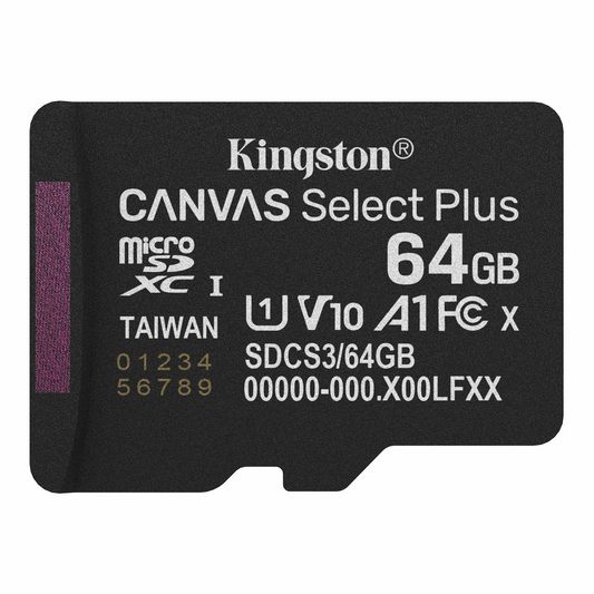 Κάρτα Μνήμης microSDXC Kingston Canvas Select Plus Android A1, 64Gb, Κλάση 10 / UHS-1 U1 SDCS3/64GBSP