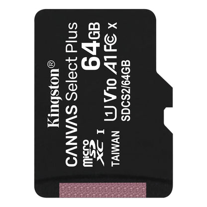 Κάρτα μνήμης Kingston Canvas Select Plus, 64Gb, Class 10 / UHS-1 U1 SDCS2/64GBSP microSDXC