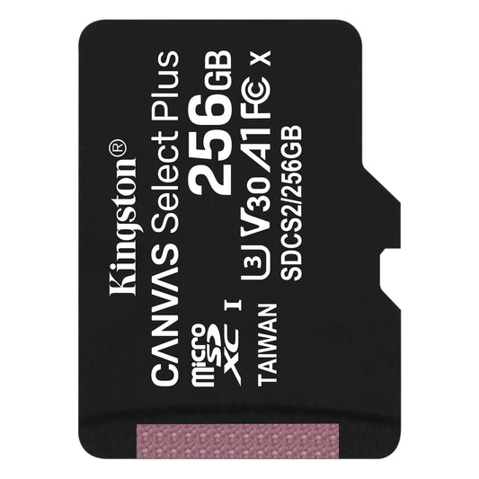 Κάρτα μνήμης Kingston Canvas Select Plus Android A1 microSDXC Kingston Canvas Select Plus Android A1, 256Gb, Class 10 / UHS-1 U1 SDCS2/256GBSP 