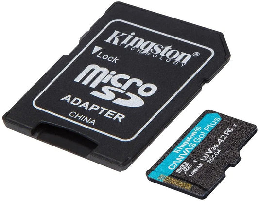 Κάρτα Μνήμης microSDXC Kingston Canvas Go Plus Android A2, 128Gb, Κλάση 10 / UHS-1 U3, Με Προσαρμογέα SDCG4/128GB