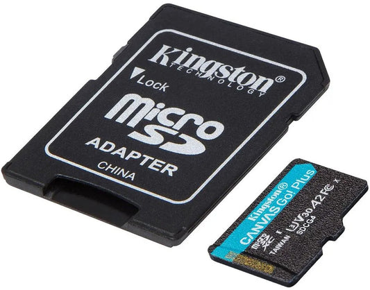Κάρτα Μνήμης microSDXC Kingston Canvas Go Plus Android A2, 64Gb, Κλάση 10 / UHS-1 U3, Με Προσαρμογέα SDCG4/64GB