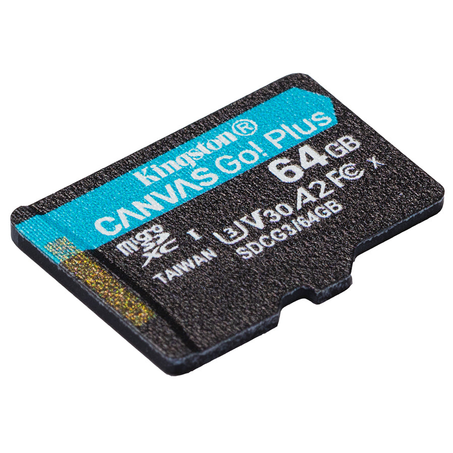 Κάρτα μνήμης microSDXC Kingston Canvas Go Plus, 64Gb, Class 10 / UHS-1 U3 SDCG3/64GBSP 