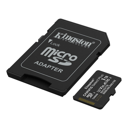 Κάρτα Μνήμης microSDXC Kingston Canvas Select Plus Android A1, 1TB, Κλάση 10 / UHS-1 U3, Με Προσαρμογέα SDCS3/1TB