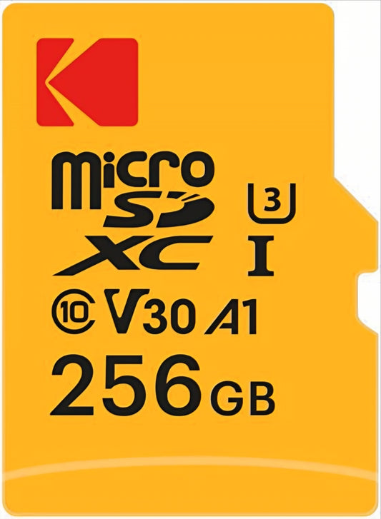Κάρτα Μνήμης microSDXC Kodak, 256Gb, Κατηγορία 10 / UHS-1 U3, Με Αντάπτορα EKMSDM256GXC10HPRK