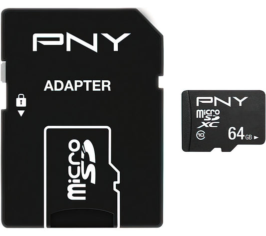 Κάρτα Μνήμης microSDXC PNY Performance Plus, 64Gb, Κλάση 10, Με Προσαρμογέα P-SDU64G10PPL-GE