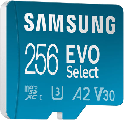 Κάρτα μνήμης microSDXC Samsung Evo Select Plus, 256Gb, Class 10 / UHS-1 U3, με προσαρμογέα MB-ME256KA/AM MB-ME256KA/AM 