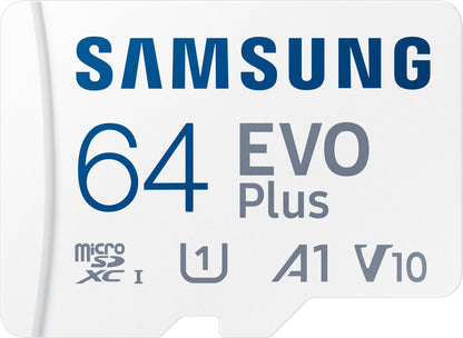 Κάρτα μνήμης microSDXC Samsung Evo Plus, 64Gb, Class 10 / UHS-1 U1, με προσαρμογέα MB-MC64KA/EU MB-MC64KA/EU