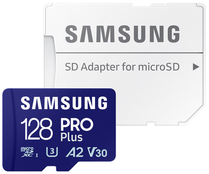 Κάρτα Μνήμης microSDXC Samsung PRO Plus, 128Gb, Κλάση 10 / UHS-1 U3, Με Αντάπτορα MB-MD128SA/EU
