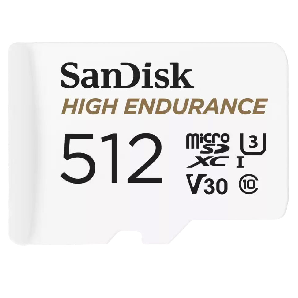 Κάρτα Μνήμης microSDXC SanDisk High Endurance, 512Gb, Κλάση 10 / UHS-1 U3, Με Προσαρμογέα SDSQQNR-512G-GN6IA