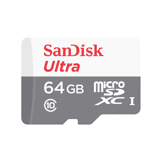 Κάρτα Μνήμης microSDXC SanDisk Ultra, 64Gb, Κλάση 10, Με Προσαρμογέα SDSQUNR-064G-GN6TA
