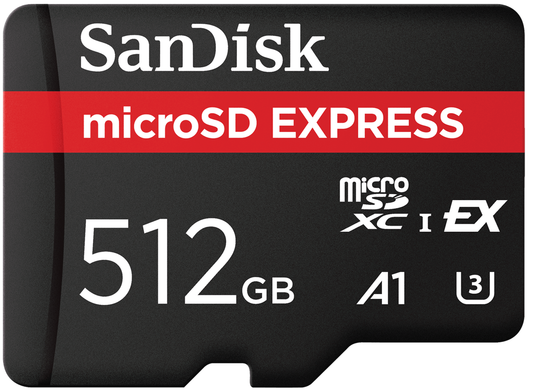 Κάρτα Μνήμης microSDXC SanDisk Express, 512Gb, Κλάση 10 / UHS-1 U3 SDSQXFN-512G-GN4NN