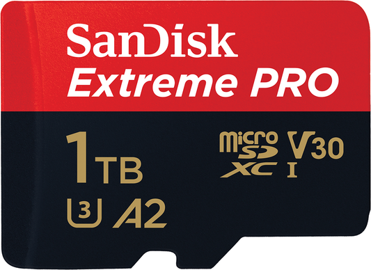 Κάρτα Μνήμης microSDXC SanDisk Extreme Pro, 1TB, Κατηγορία 10 / UHS-1 U3, Με Αντάπτορα SDSQXCD-1T00-GN6MA