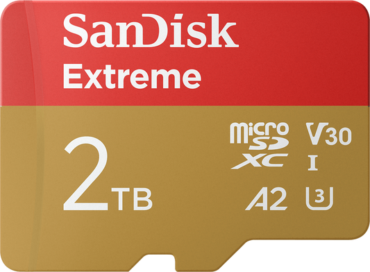 Κάρτα Μνήμης microSDXC SanDisk Extreme, 2TB, Κατηγορία 10 / UHS-1 U3 SDSQXAV-2T00-GN6MN