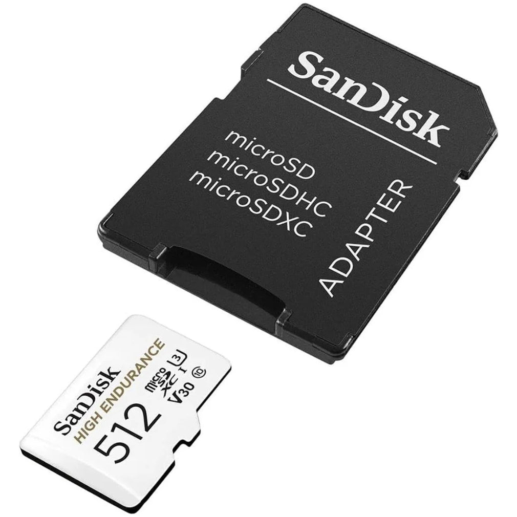 Κάρτα Μνήμης microSDXC SanDisk High Endurance, 512Gb, Κλάση 10 / UHS-1 U3, Με Προσαρμογέα SDSQQNR-512G-GN6IA