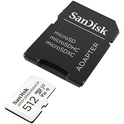 Κάρτα Μνήμης microSDXC SanDisk High Endurance, 512Gb, Κλάση 10 / UHS-1 U3, Με Προσαρμογέα SDSQQNR-512G-GN6IA
