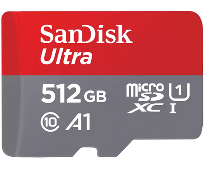 Κάρτα Μνήμης microSDXC SanDisk Ultra Android A1, 512Gb, Κλάση 10 / UHS-1 U1 SDSQUAC-512G-GN6MN