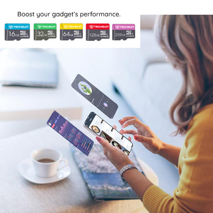 Κάρτα Μνήμης microSDXC Techsuit THCM26, 128Gb, Κατηγορία 10, Με Αντάπτορα