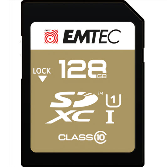 Κάρτα Μνήμης SDXC Emtec Elite Gold, 128Gb, Κλάση 10 / UHS-1 U1 ECMSD128GXC10GP