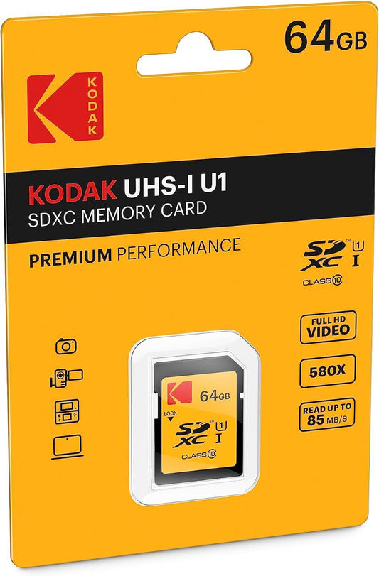 Κάρτα Μνήμης SDXC Kodak, 64Gb, Κλάση 10 / UHS-1 U1 EKMSD64GXC10K