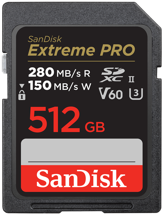 Κάρτα Μνήμης SDXC SanDisk Extreme Pro, 512Gb, Κατηγορία 10 / UHS-2 U3 SDSDXEP-512G-GN4IN