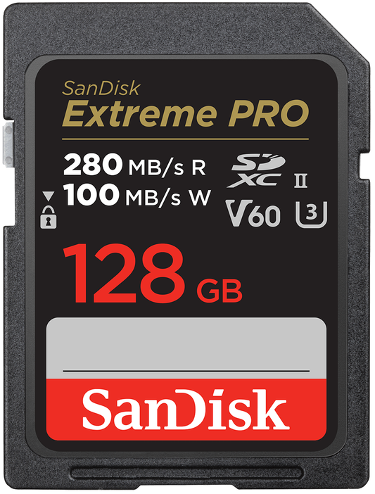 Κάρτα Μνήμης SDXC SanDisk Extreme Pro, 128Gb, Κατηγορία 10 / UHS-2 U3 SDSDXEP-128G-GN4IN