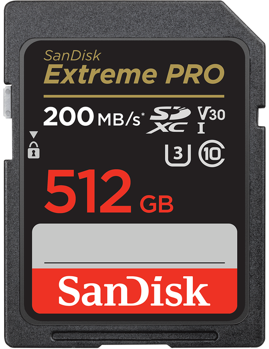 Κάρτα Μνήμης SDXC SanDisk Extreme Pro, 512Gb, Κατηγορία 10 / UHS-1 U3 SDSDXXD-512G-GN4IN