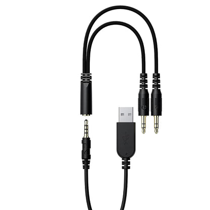 Ακουστικά Gaming 3.5mm Acefast H16, RGB, 2μ, Μαύρα
