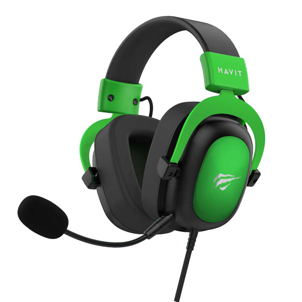 HAVIT H2002D 3.5mm Gaming Headphones, 2m, Green