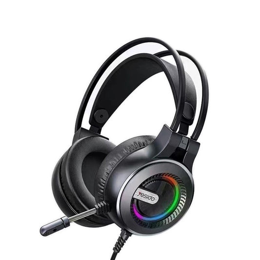 Ακουστικά Gaming 3.5mm Yesido EK02, RGB, 2.2m, Μαύρα
