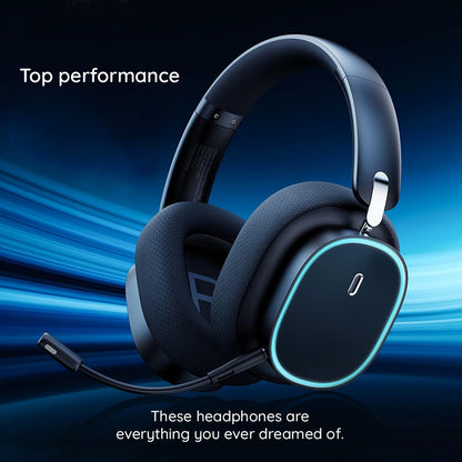 Baseus AeQur GH02 Wireless Gaming Headphones, RGB, BT / Wi-Fi / Wired, Black A00050800113-Z1