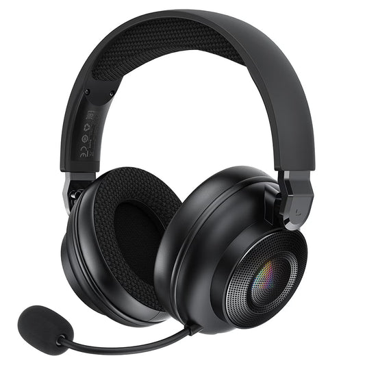 Ασύρματα Gaming Ακουστικά Acefast H15, RGB, BT / Wi-FI / Ενσύρματα, Μαύρα