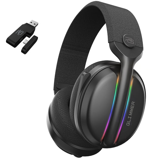 Ασύρματα Gaming Ακουστικά Proove Glimmer, RGB, BT / Wi-FI / Wired, Μαύρα WHGL00022001