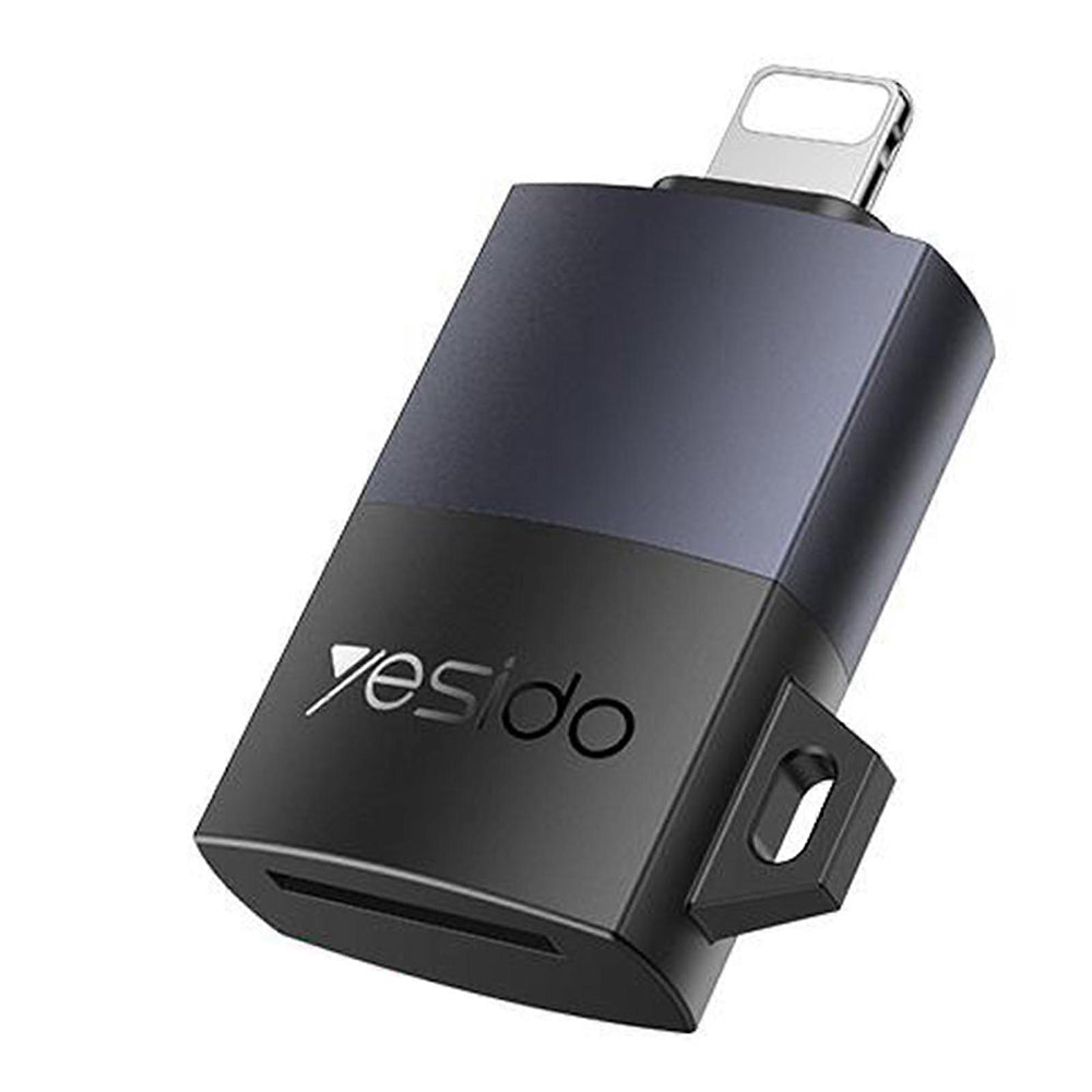 Αναγνώστης Κάρτας Lightning Yesido GS38, microSD, Γκρι, Επανασφραγισμένο