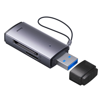 Baseus BS-OH069 Αναγνώστης καρτών USB, SD - microSD, γκρι WKQX060013 