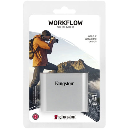 Αναγνώστης Καρτών USB-C Kingston Workflow, Διπλή SD, Γκρι WFS-SD